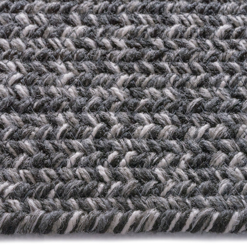 Stockton Dark Gray Braided Rug Concentric Cross Section image