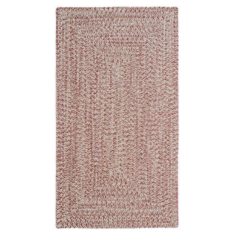 Stockton Light Red Braided Rug Concentric image