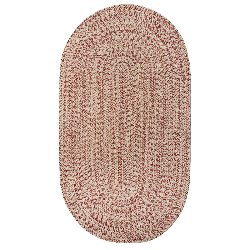 Stockton Light Red Braided Rug Oval image