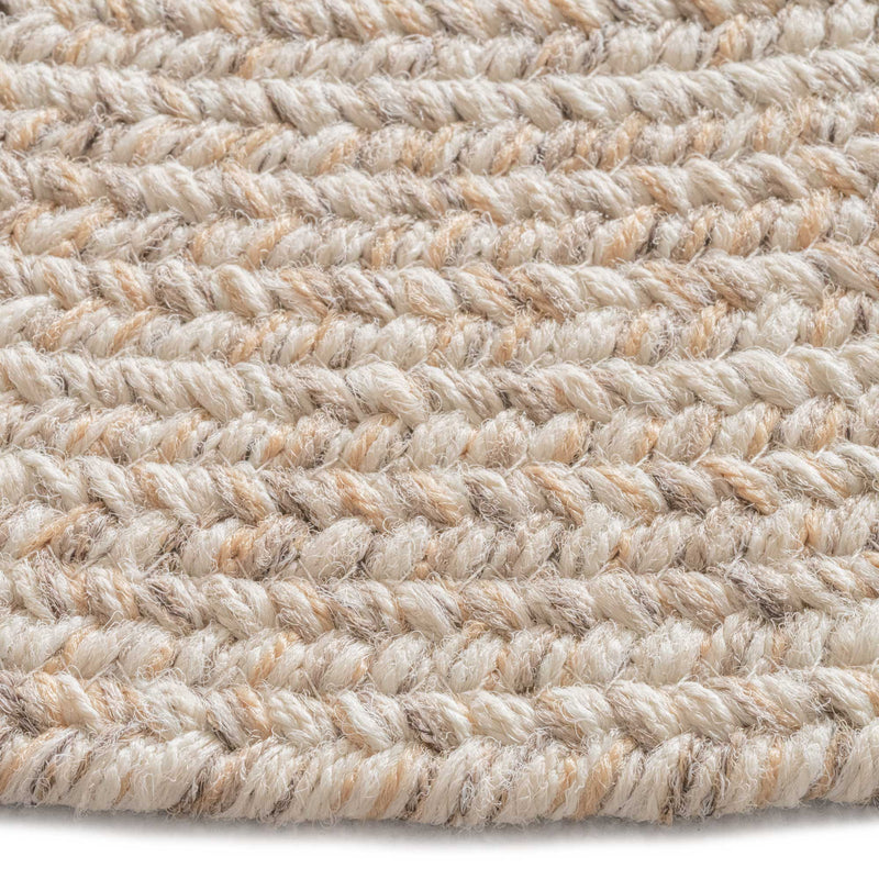 Stockton Light Brown Braided Rug Round Cross Section image