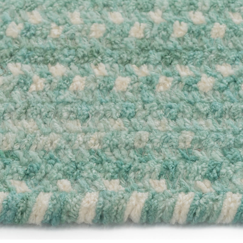 Bambini Aquamarine Braided Rug Concentric Cross Section image