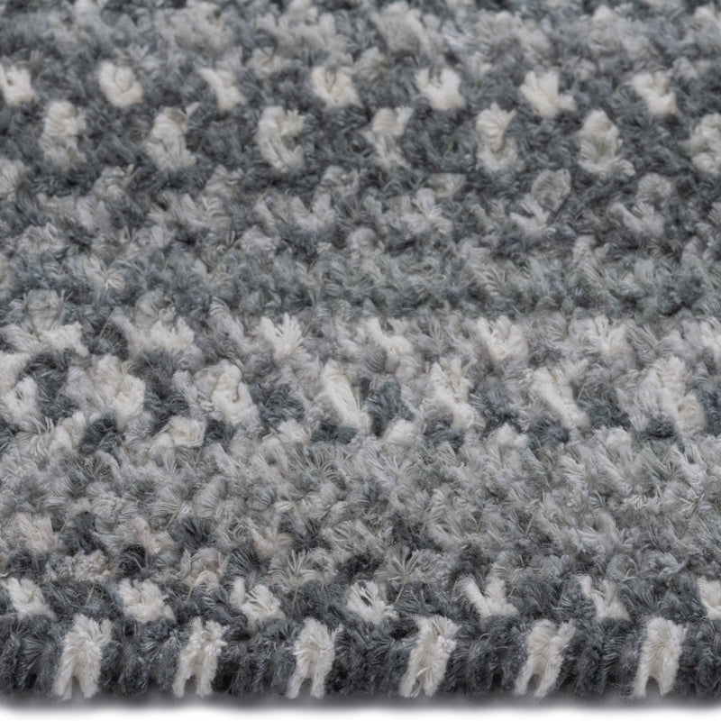 Bambini Cool Gray Braided Rug Concentric Cross Section image