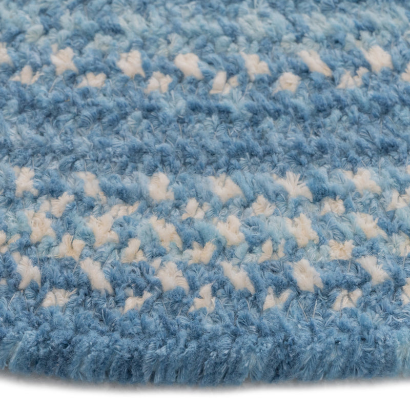 Bambini Cloud Blue Braided Rug Oval Cross Section image