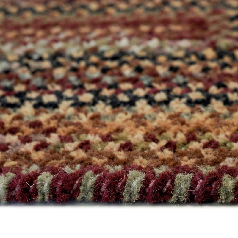 Cambridge Wineberry Braided Rug Concentric Cross Section image
