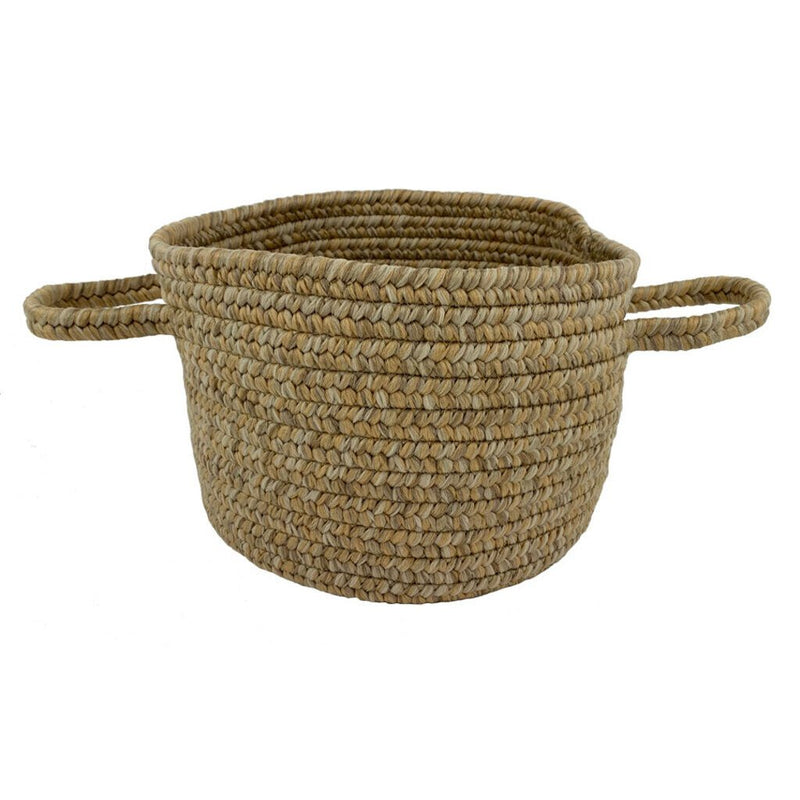 Simplicity Flax Braided Rug Basket image
