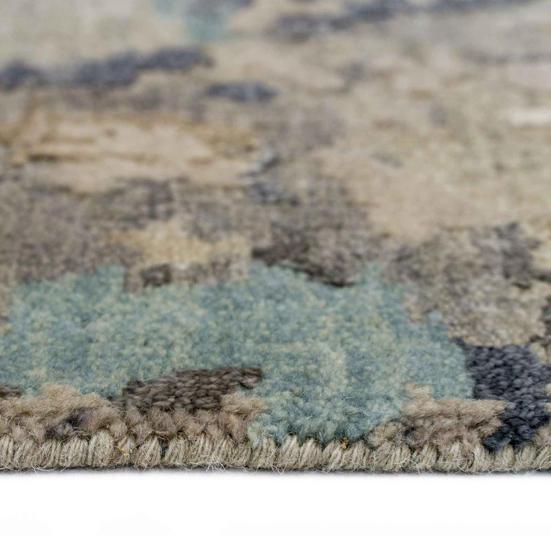 Tasanee Morning Dove Hand Knotted Rug Rectangle Cross Section image