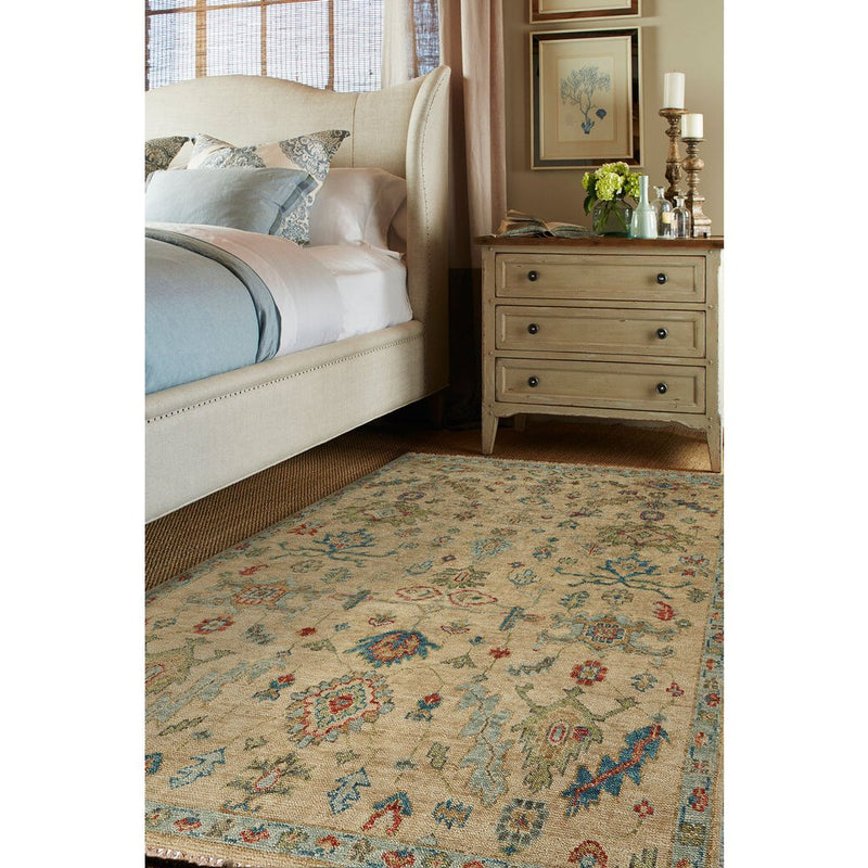 Charise-Isfahan Sand Hand Knotted Rug Rectangle image