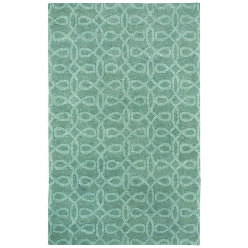 Lyrical Silver Green Hand Knotted Rug Rectangle image
