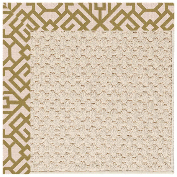 Creative Concepts-Sugar Mtn. Lattice Pesto Indoor/Outdoor Bordere Rectangle Corner image