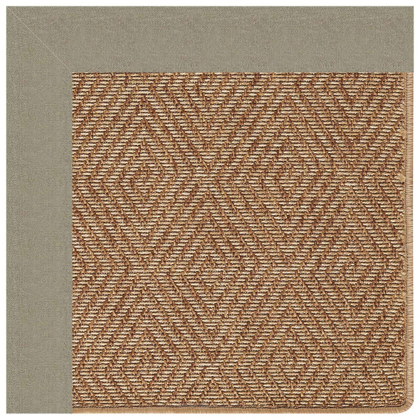 Islamorada-Diamond Canvas Taupe Indoor/Outdoor Bordere Rectangle Corner image