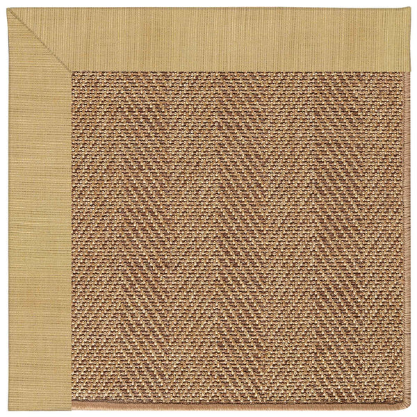 Islamorada-Herringbone Dupione Bamboo Indoor/Outdoor Bordere Rectangle Corner image