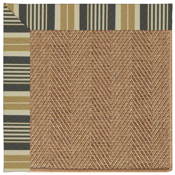 Islamorada-Herringbone Long Hill Ebony Indoor/Outdoor Bordere Rectangle Corner image