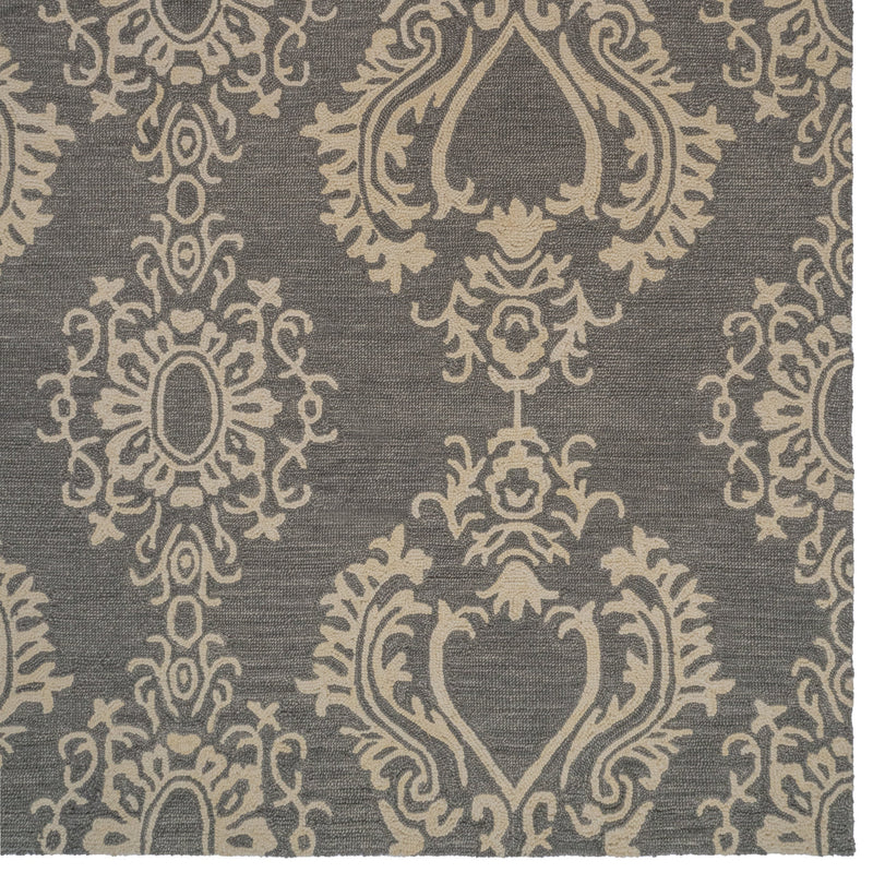 Camille Pewter Hand Tufted Rug Rectangle Corner image