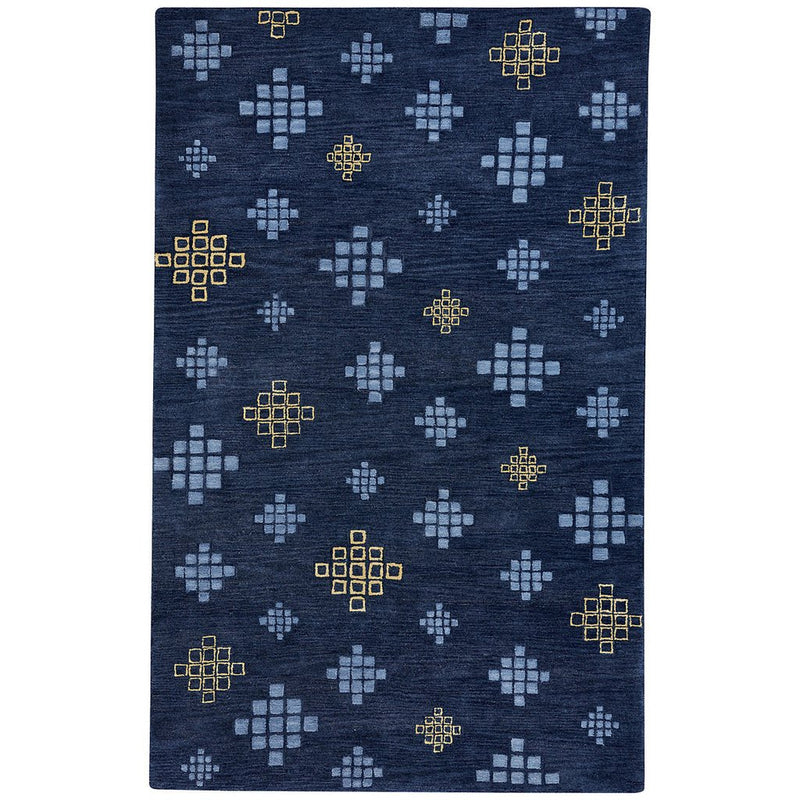 Glace Crystal Blue Maize Hand Tufted Rug Rectangle image