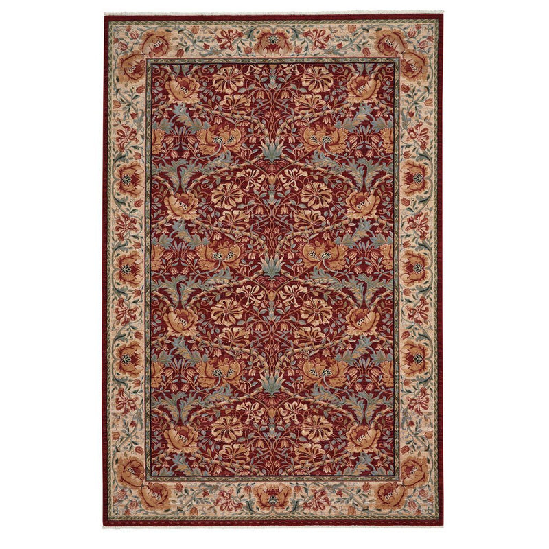 Lineage-Nouveau Red Ivory Machine Woven Rug Rectangle image