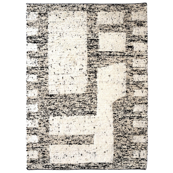 Aria Black White Flat Woven Rug Rectangle image