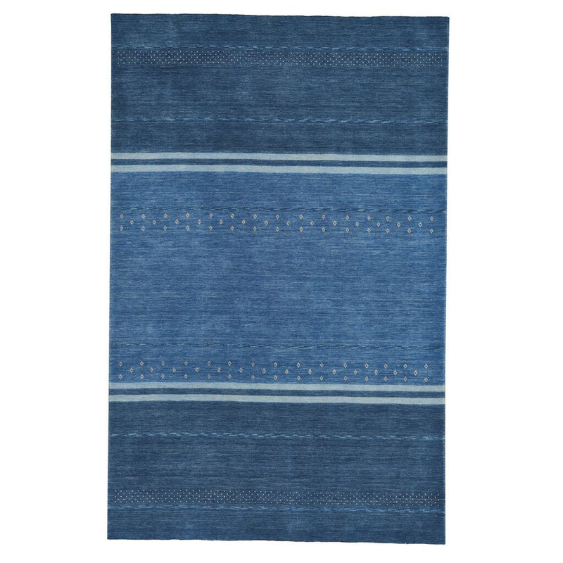 Simply Gabbeh Taos Blue Hand Loomed Area Rug Rectangle image