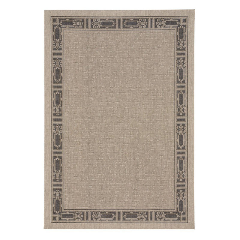 Finesse-Motif Charcoal Machine Woven Rug Rectangle image