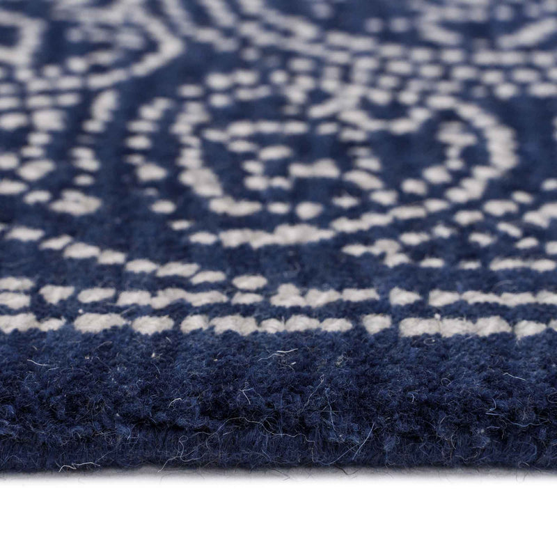 Callista Navy Hand Tufted Rug Rectangle Cross Section image