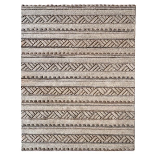 Criss-Cross Natural Hand Tufted Rug Rectangle image