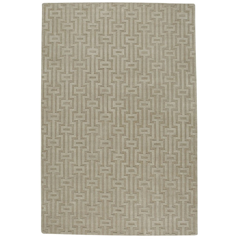 Arcade-Cycle Beige Hand Loomed Area Rug Rectangle image