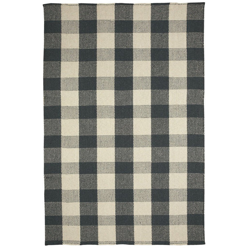Nottingham Black Flat Woven Rug Rectangle image