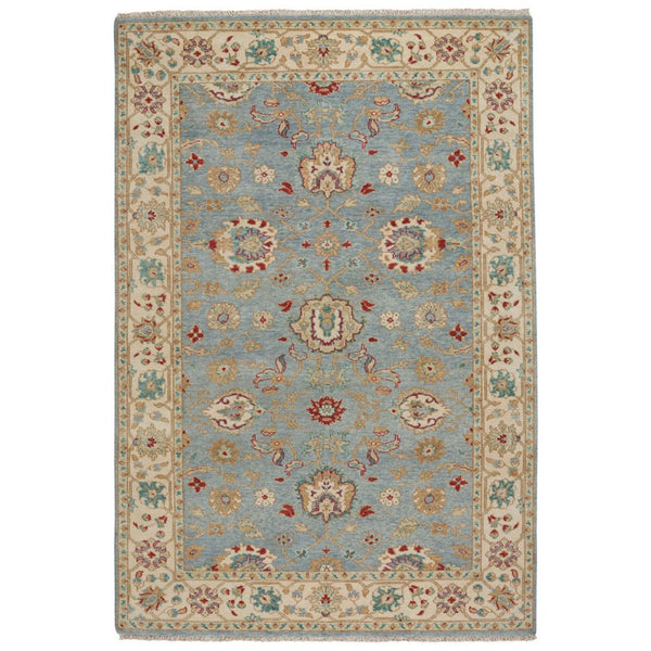 Ashia Azure Blue Hand Knotted Rug Rectangle image