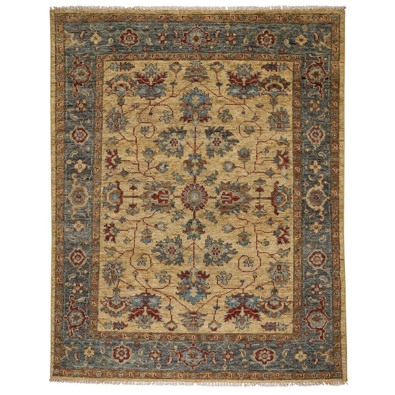 Charise-Keshan Champagne Hand Knotted Rug Rectangle image