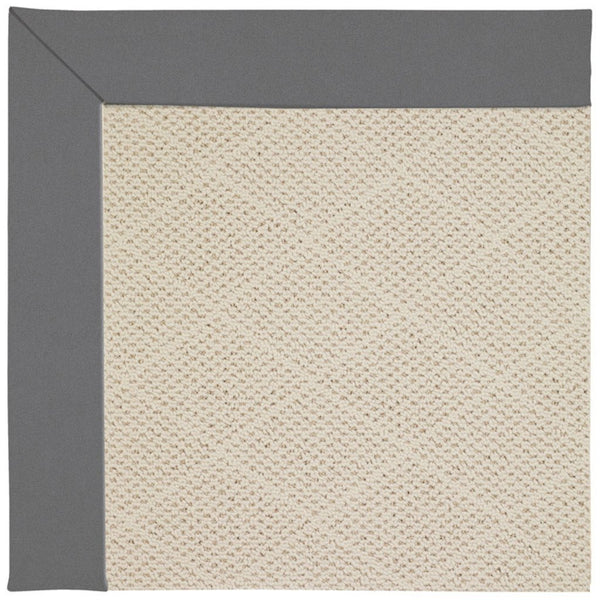 Creative Concepts-White Wicker Canvas Charcoal Machine Tufted Rug Rectangle image