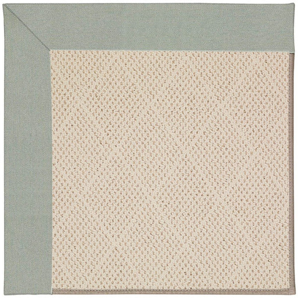 Creative Concepts-White Wicker Canvas Spa Blue Machine Tufted Rug Rectangle image