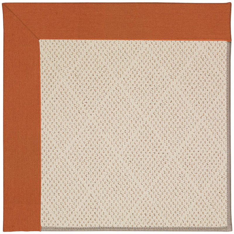 Creative Concepts-White Wicker Canvas Rust Machine Tufted Rug Rectangle image