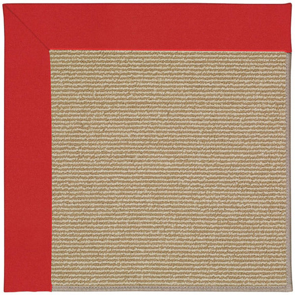 Creative Concepts-Sisal Canvas Jockey Red Machine Tufted Rug Rectangle image