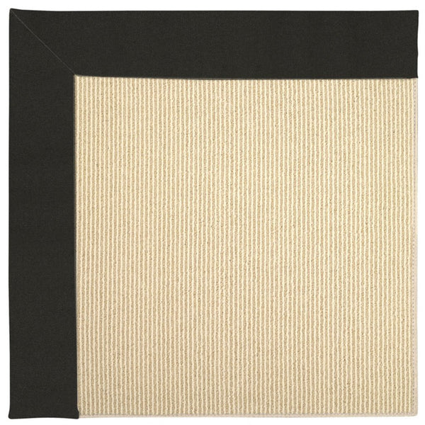 Creative Concepts-Beach Sisal Canvas Black Machine Tufted Rug Rectangle image