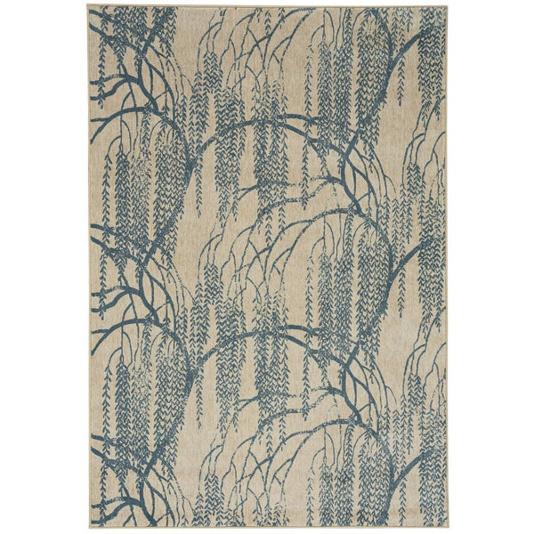 Willow Azul Machine Woven Rug Rectangle image