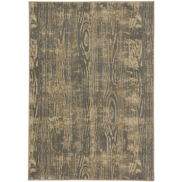 Woodgrain Lt. Grey Machine Woven Rug Rectangle image