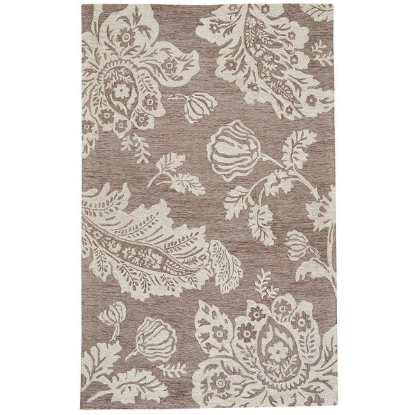 Everard Damask Stone Hand Tufted Rug Rectangle image