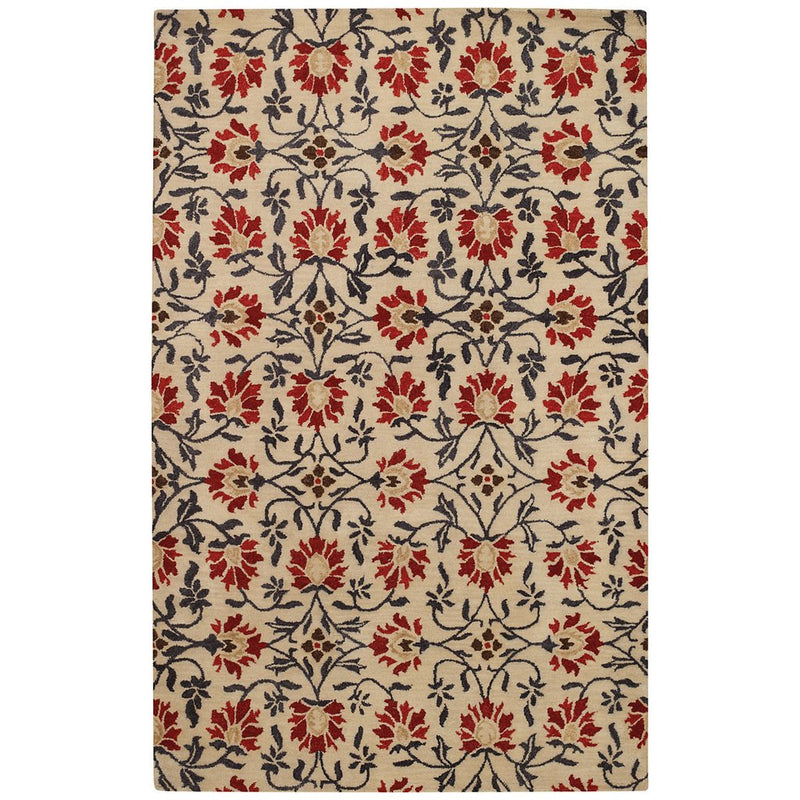 Charming Suzani Red Multi Hand Tufted Rug Rectangle image