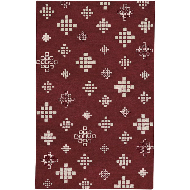 Glace Garnet Cream Hand Tufted Rug Rectangle image
