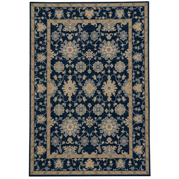 Metropolis-Ushak Navy Machine Woven Rug Rectangle image