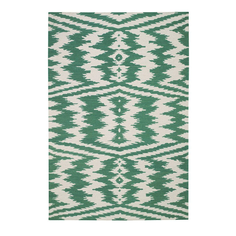 Uzbek Emerald Flat Woven Rug Rectangle image