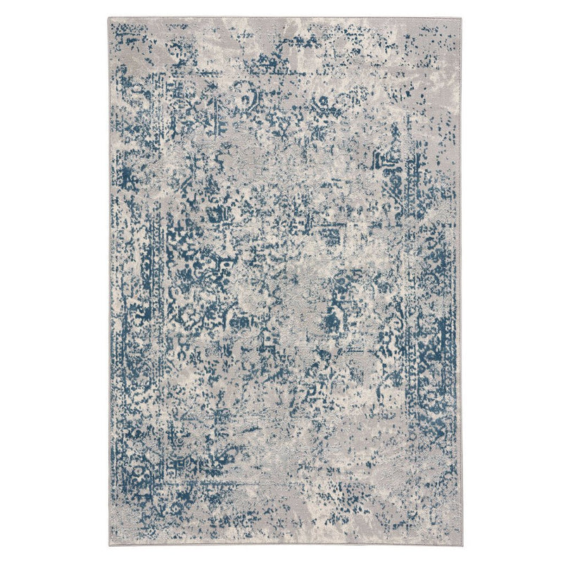 Milagros Blue Steel Machine Woven Rug Rectangle image