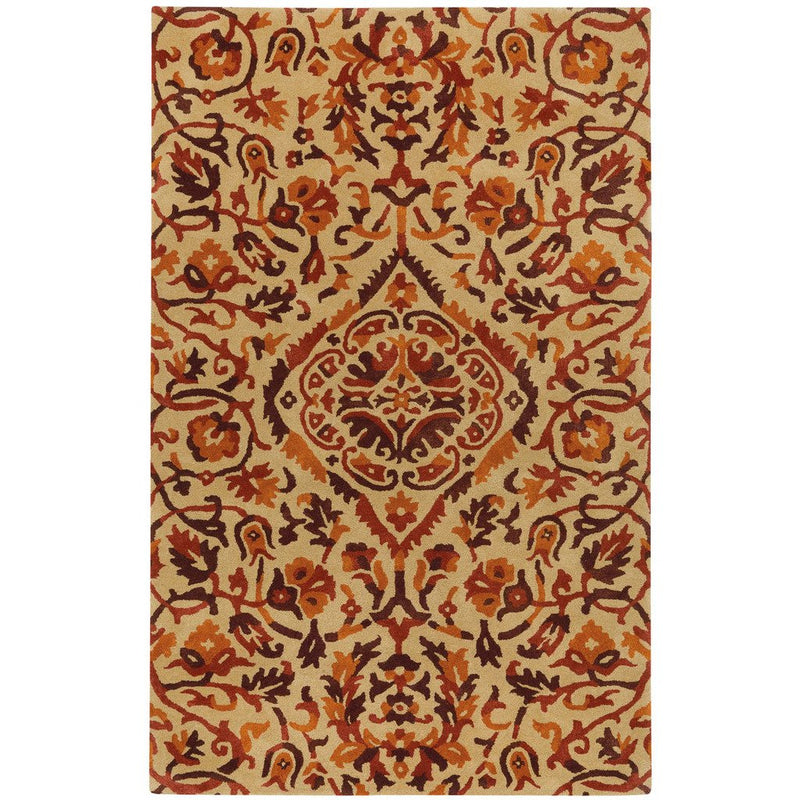 Monte Carlo Wheat Persimmon Hand Tufted Rug Rectangle image