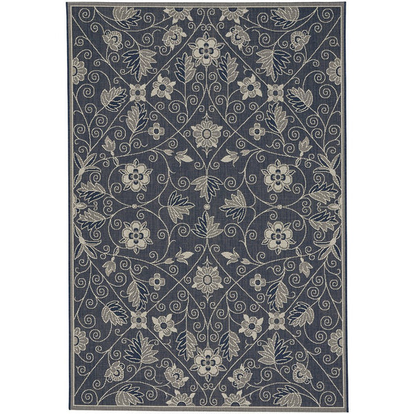 Finesse-Garden Maze Navy Machine Woven Rug Rectangle image