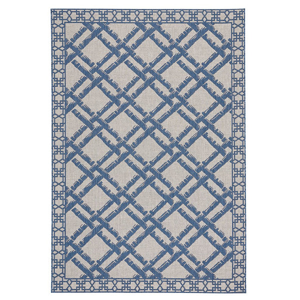 Finesse-Bamboo Trellis Capri Blue Machine Woven Rug Rectangle image