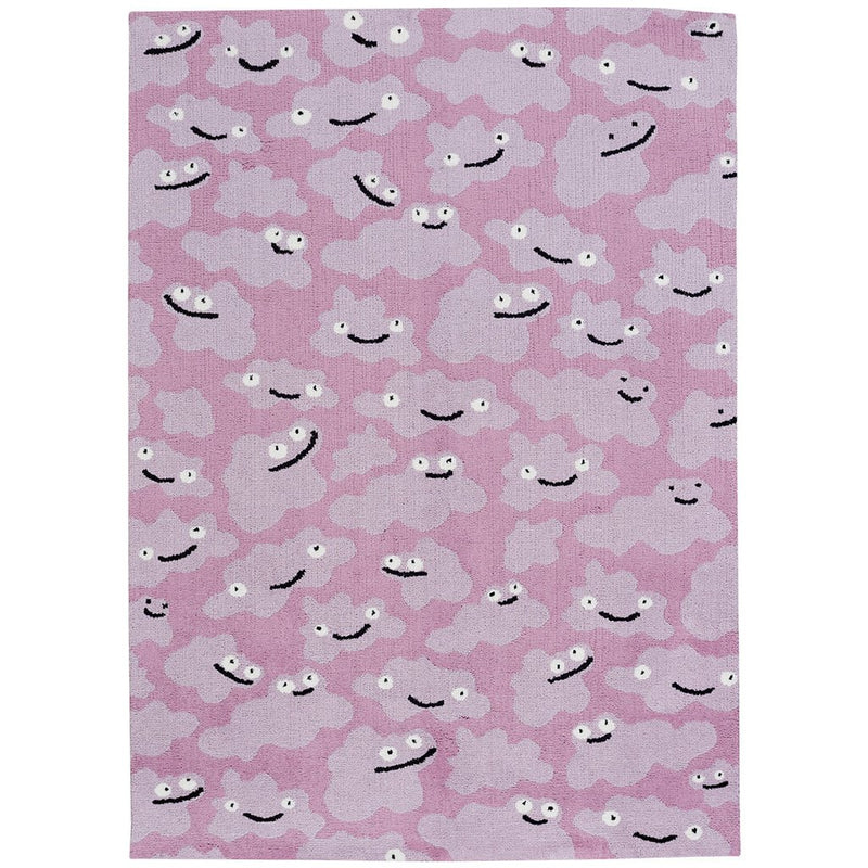 Up In the Air-Cloud People Violet Machine Woven Rug Rectangle image